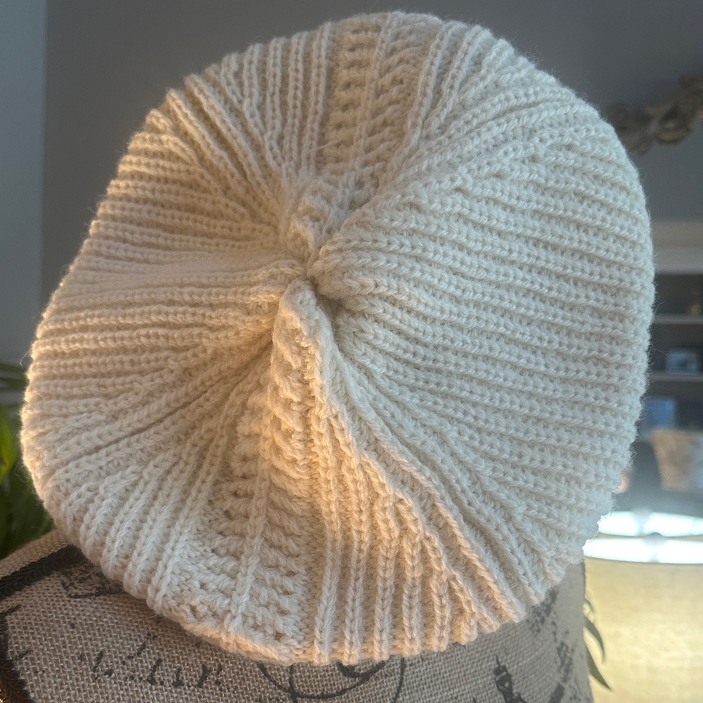 Watters Ivory Knit Slouchy Hat